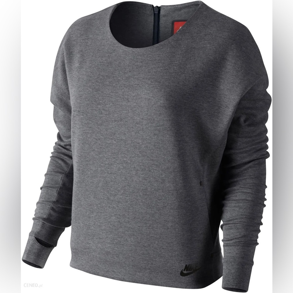 Nike Tech Fleece Crew Sweater Sweatshirt Pockets & Zip Grey Size S NEW